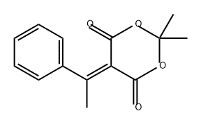 1,3-Dioxane-4,6-dione, 2,2-dimethyl-5-(1-phenylethylidene)- Struktur