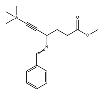 5-Hexynoic acid, 4-[(phenylmethylene)amino]-6-(trimethylsilyl)-, methyl ester