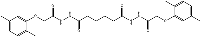 N'1,N'6-bis[(2,5-dimethylphenoxy)acetyl]hexanedihydrazide Struktur