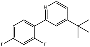 Pyridine, 2-(2,4-difluorophenyl)-4-(1,1-dimethylethyl)- Struktur