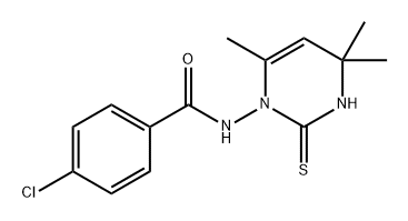 Benzamide, 4-chloro-N-(3,4-dihydro-4,4,6-trimethyl-2-thioxo-1(2H)-pyrimidinyl)- Struktur