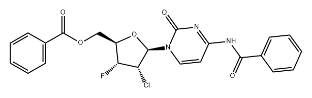 Cytidine, N-benzoyl-2'-chloro-2',3'-dideoxy-3'-fluoro-, 5'-benzoate (9CI)