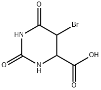 4-Pyrimidinecarboxylic acid, 5-bromohexahydro-2,6-dioxo- Struktur