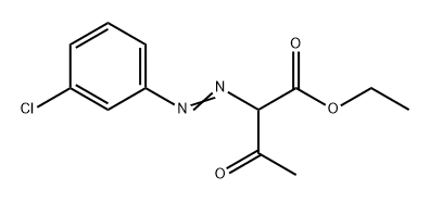 Butanoic acid, 2-[2-(3-chlorophenyl)diazenyl]-3-oxo-, ethyl ester Struktur