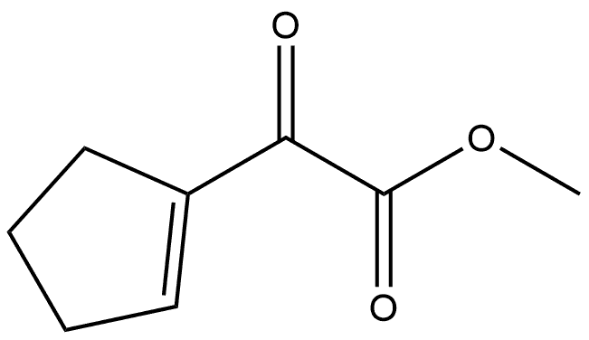 1-Cyclopentene-1-acetic acid, α-oxo-, methyl ester Struktur