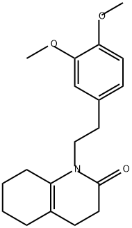 2(1H)-Quinolinone, 1-[2-(3,4-dimethoxyphenyl)ethyl]-3,4,5,6,7,8-hexahydro- Struktur