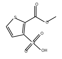 2-Thiophenecarboxylic acid, 3-sulfo-, 2-methyl ester Struktur