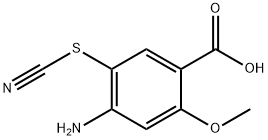 Benzoic acid, 4-amino-2-methoxy-5-thiocyanato- Struktur