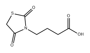 3-Thiazolidinebutanoic acid, 2,4-dioxo- Struktur