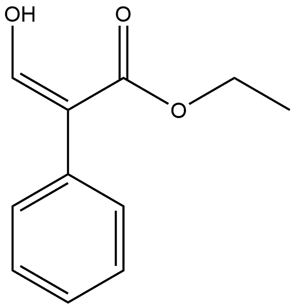 Benzeneacetic acid, α-(hydroxymethylene)-, ethyl ester, (αZ)- Struktur