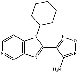 1,2,5-Oxadiazol-3-amine, 4-(1-cyclohexyl-1H-imidazo[4,5-c]pyridin-2-yl)- Struktur