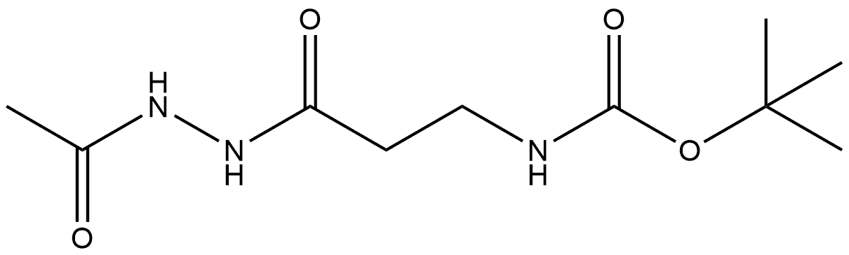 β-Alanine, N-[(1,1-dimethylethoxy)carbonyl]-, 2-acetylhydrazide Struktur