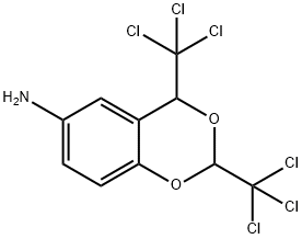 4H-1,3-Benzodioxin-6-amine, 2,4-bis(trichloromethyl)- Struktur