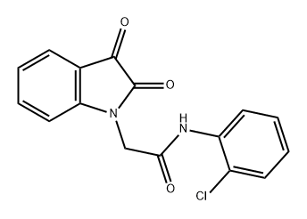 1H-Indole-1-acetamide, N-(2-chlorophenyl)-2,3-dihydro-2,3-dioxo- Struktur