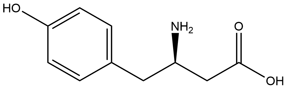 Benzenebutanoic acid, β-amino-4-hydroxy-, (βR)- Struktur