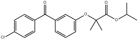 Propanoic acid, 2-[3-(4-chlorobenzoyl)phenoxy]-2-methyl-, 1-methylethyl ester Struktur