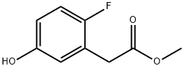 Benzeneacetic acid, 2-fluoro-5-hydroxy-, methyl ester Struktur