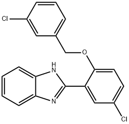 1H-Benzimidazole, 2-[5-chloro-2-[(3-chlorophenyl)methoxy]phenyl]- Struktur