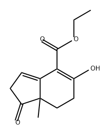 1H-Indene-4-carboxylic acid, 2,6,7,7a-tetrahydro-5-hydroxy-7a-methyl-1-oxo-, ethyl ester