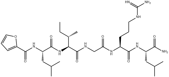 N-(2-Furanylcarbonyl)-L-leucyl-L-isoleucylglycyl-L-arginyl-L-leucinamide Struktur