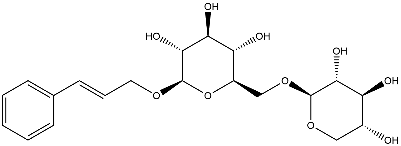 β-D-Glucopyranoside, (2E)-3-phenyl-2-propen-1-yl 6-O-β-D-xylopyranosyl- Struktur