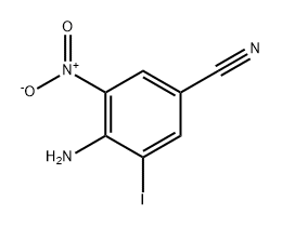 Benzonitrile, 4-amino-3-iodo-5-nitro- Struktur