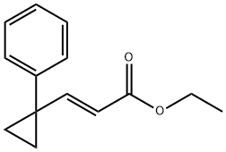 2-Propenoic acid, 3-(1-phenylcyclopropyl)-, ethyl ester, (2E)- Struktur