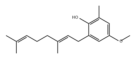 Phenol, 2-[(2E)-3,7-dimethyl-2,6-octadien-1-yl]-4-methoxy-6-methyl- Struktur