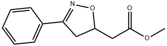 5-Isoxazoleacetic acid, 4,5-dihydro-3-phenyl-, methyl ester Struktur