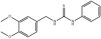 1-(3,4-Dimethoxy-benzyl)-3-phenyl-thiourea Struktur