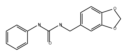 Urea, N-(1,3-benzodioxol-5-ylmethyl)-N'-phenyl- Struktur