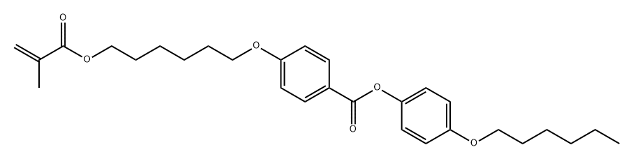 Benzoic acid, 4-[[6-[(2-methyl-1-oxo-2-propen-1-yl)oxy]hexyl]oxy]-, 4-(hexyloxy)phenyl ester Struktur