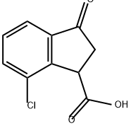 1H-Indene-1-carboxylic acid, 7-chloro-2,3-dihydro-3-oxo- Struktur