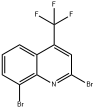 Quinoline, 2,8-dibromo-4-(trifluoromethyl)- Struktur