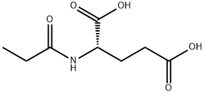 L-Glutamic acid, N-(1-oxopropyl)- Struktur