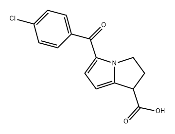 1H-Pyrrolizine-1-carboxylic acid, 5-(4-chlorobenzoyl)-2,3-dihydro- Struktur