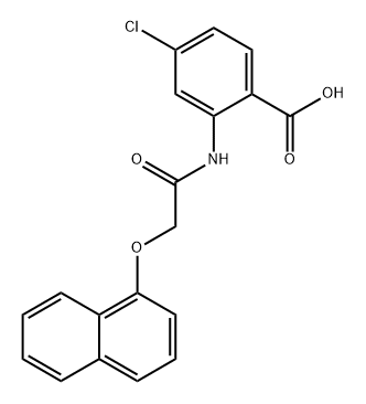 Benzoic acid, 4-chloro-2-[[2-(1-naphthalenyloxy)acetyl]amino]- Struktur