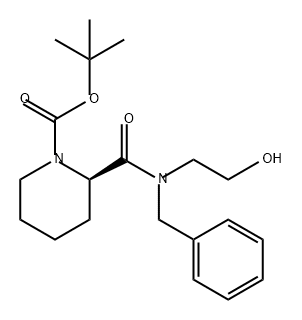 1-Piperidinecarboxylic acid, 2-[[(2-hydroxyethyl)(phenylmethyl)amino]carbonyl]-, 1,1-dimethylethyl ester, (2R)-