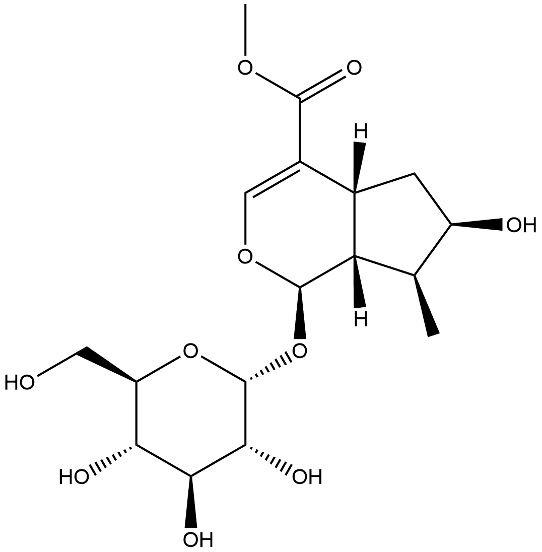 Cyclopenta[c]pyran-4-carboxylic acid, 1-(α-D-glucopyranosyloxy)-1,4a,5,6,7,7a-hexahydro-6-hydroxy-7-methyl-, methyl ester, [1S-(1α,4aα,6α,7α,7aα)]- (9CI)