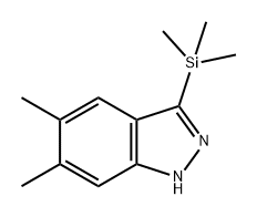 1H-Indazole, 5,6-dimethyl-3-(trimethylsilyl)- Struktur