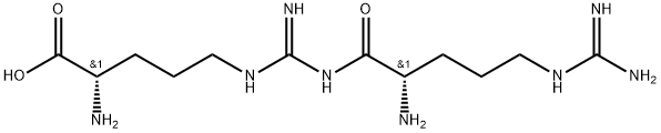 L-Ornithine, N5-[[[(2S)-2-amino-5-[(aminoiminomethyl)amino]-1-oxopentyl]amino]iminomethyl]- Struktur