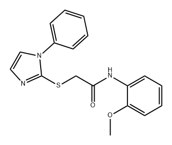 Acetamide, N-(2-methoxyphenyl)-2-[(1-phenyl-1H-imidazol-2-yl)thio]- Struktur