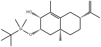 2-Naphthalenol, 3-[[(1,1-dimethylethyl)dimethylsilyl]oxy]-2,3,4,4a,5,6 ,7,8-octahydro-1,4a-dimethyl-7-(1-methylethenyl)-, [2R-(2alpha,3alpha, 4aalpha,7alpha] Struktur