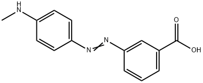 Benzoic acid, 3-[2-[4-(methylamino)phenyl]diazenyl]- Struktur