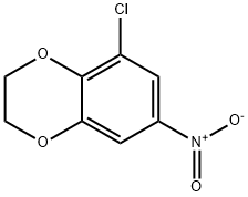 5-Chloro-2,3-dihydro-7-nitro-1,4-benzodioxin Struktur