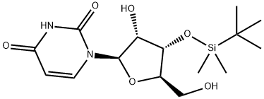 Uridine, 3'-O-[(1,1-dimethylethyl)dimethylsilyl]- Struktur