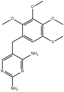 Pyrimidine, 2,4-diamino-5-[[2,3,4,5-tetramethoxyphenyl]- Struktur