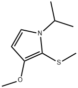 1H-Pyrrole,3-methoxy-1-(1-methylethyl)-2-(methylthio)-(9CI) Struktur