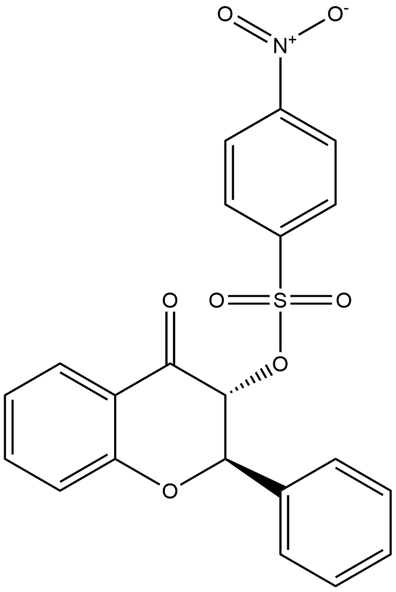 Benzenesulfonic acid, 4-nitro-, (2R,3R)-3,4-dihydro-4-oxo-2-phenyl-2H-1-benzopyran-3-yl ester, rel-