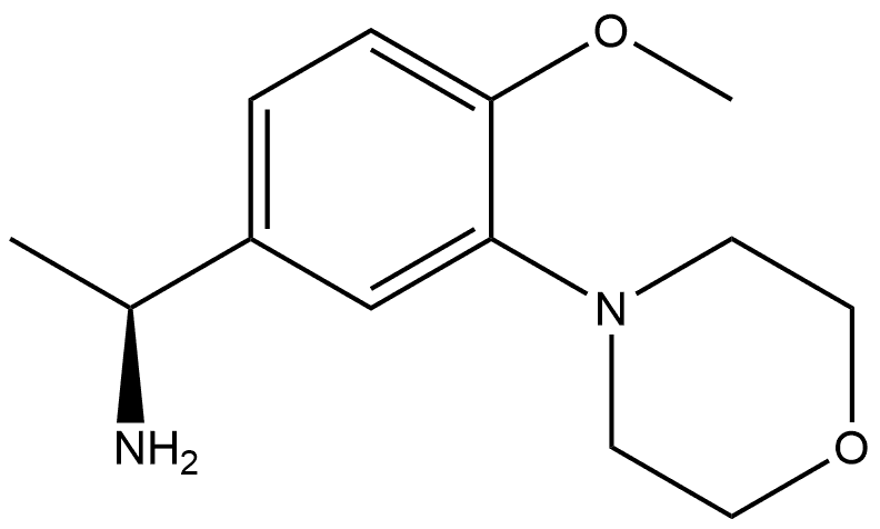 Benzenemethanamine, 4-methoxy-α-methyl-3-(4-morpholinyl)-, (αS)- Struktur